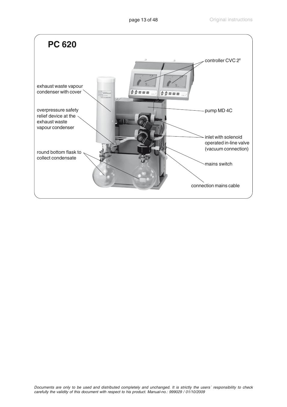 Pc 620 | VACUUBRAND PC 620 User Manual | Page 13 / 48