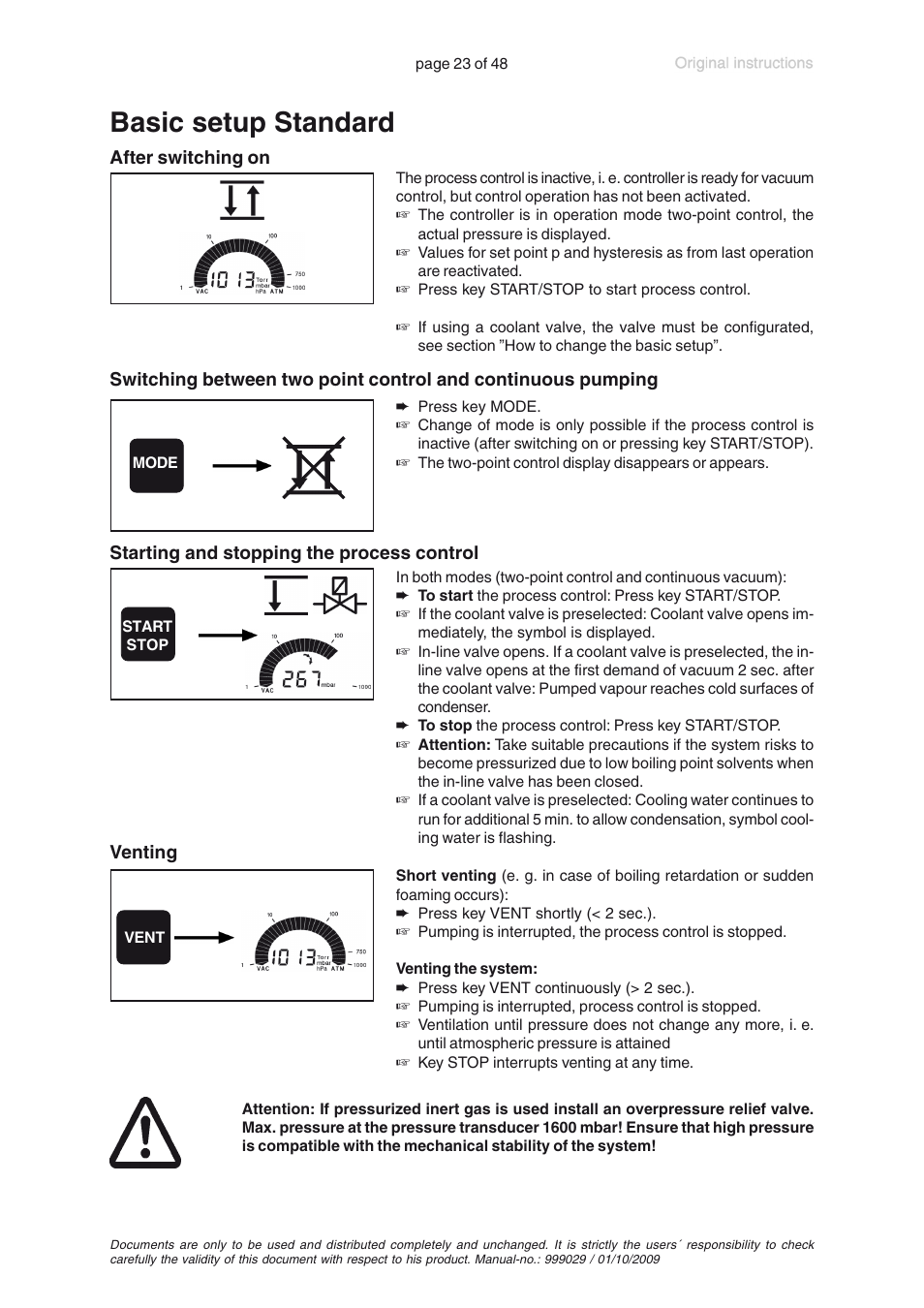 Basic setup standard | VACUUBRAND PC 620 User Manual | Page 23 / 48
