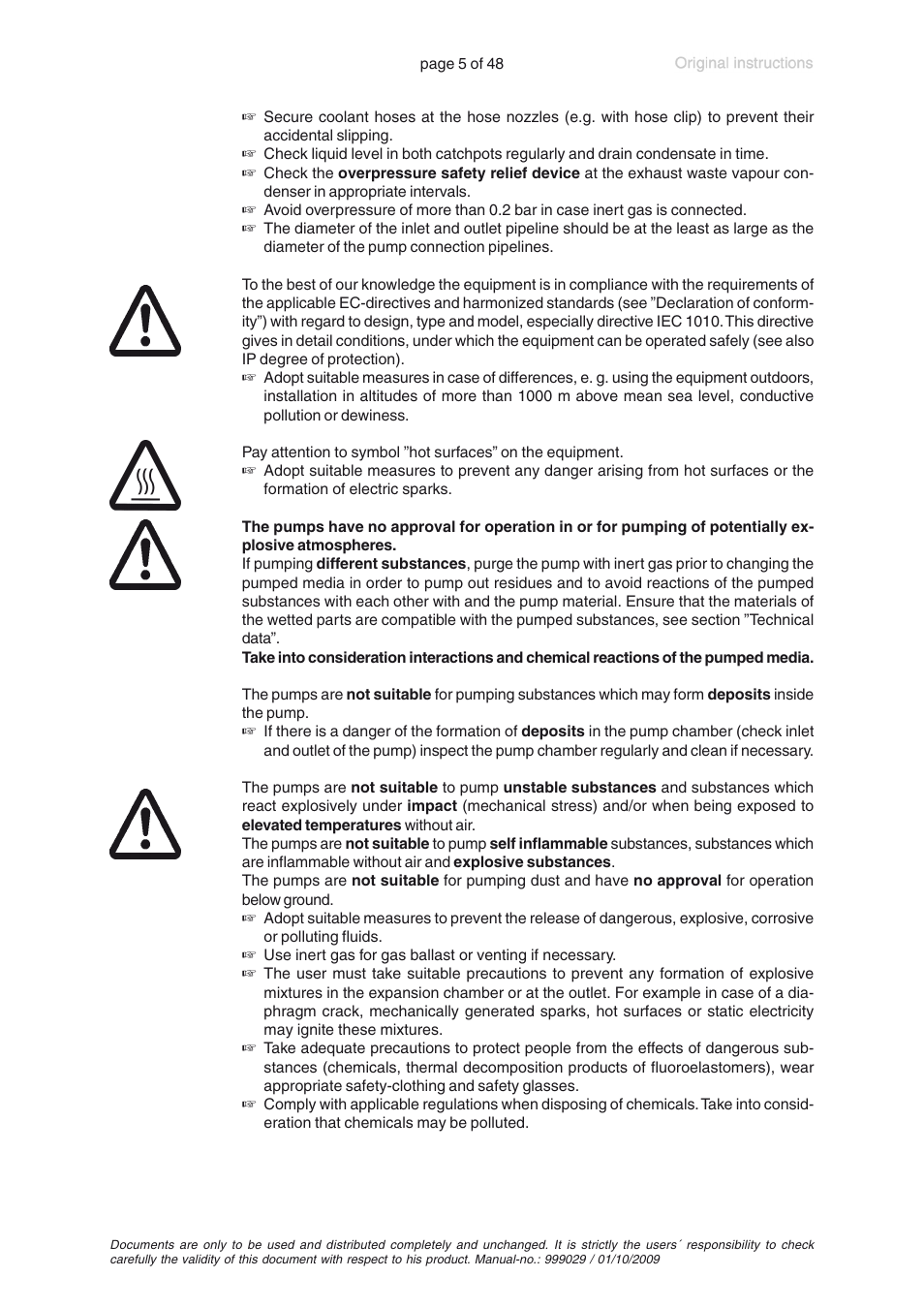 VACUUBRAND PC 620 User Manual | Page 5 / 48