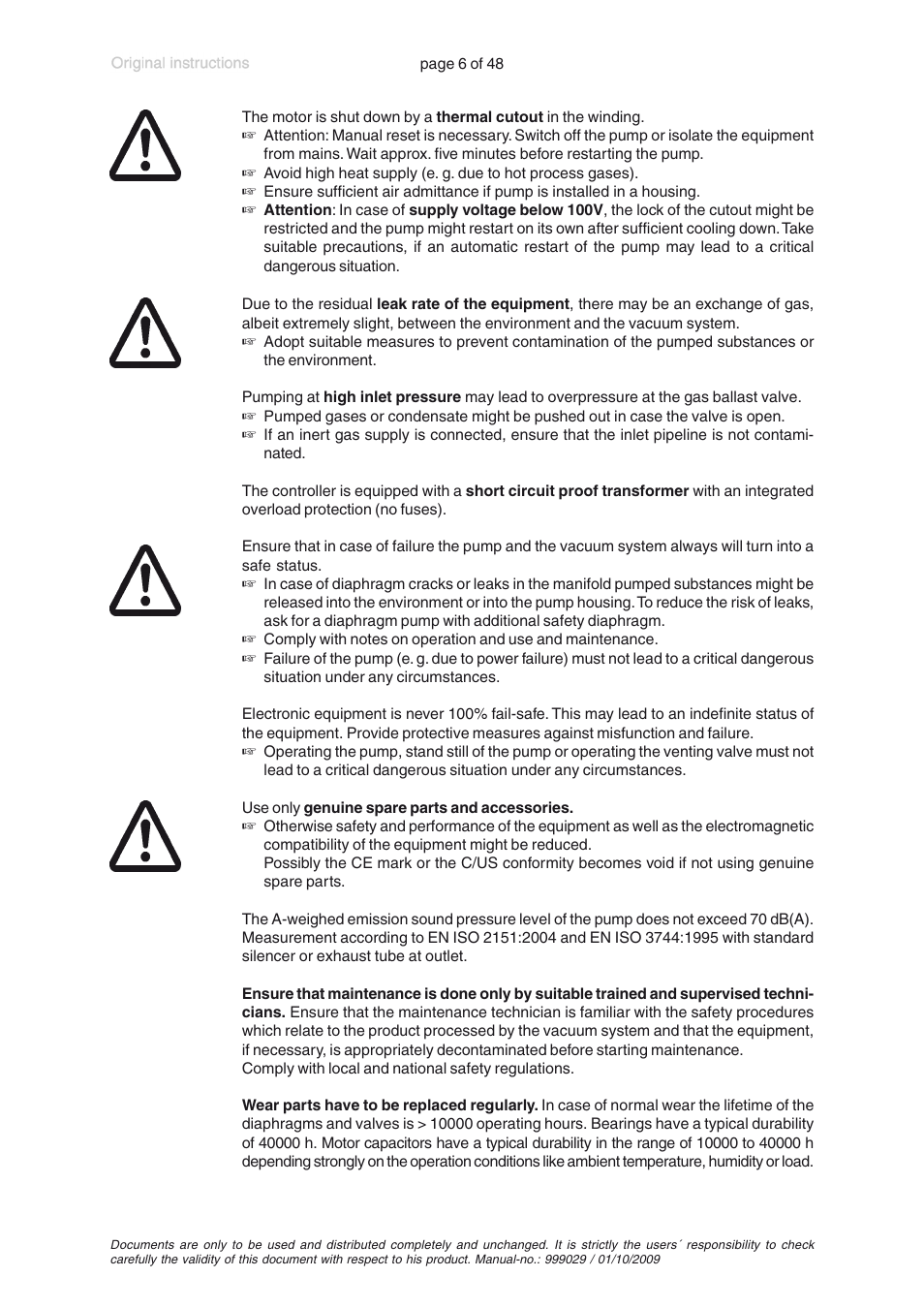 VACUUBRAND PC 620 User Manual | Page 6 / 48