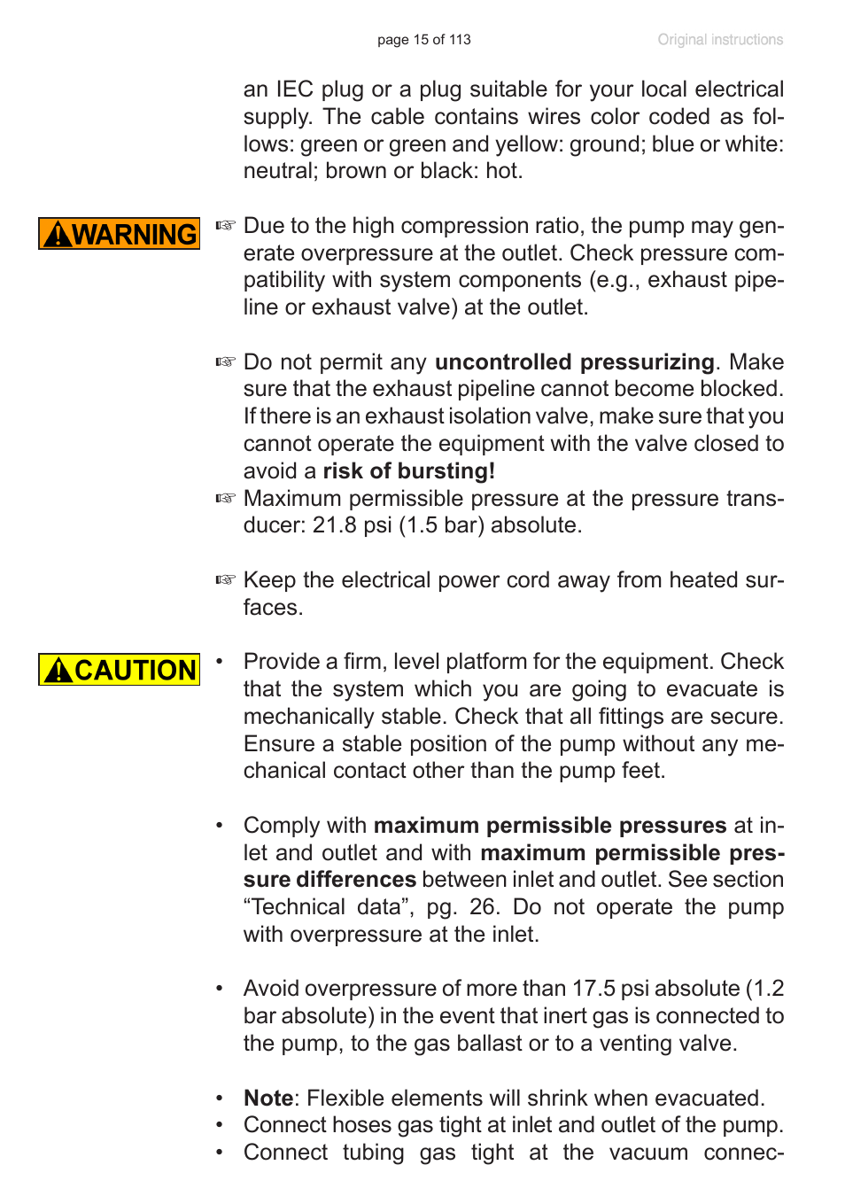 VACUUBRAND PC 620 NT plastic housing User Manual | Page 15 / 113