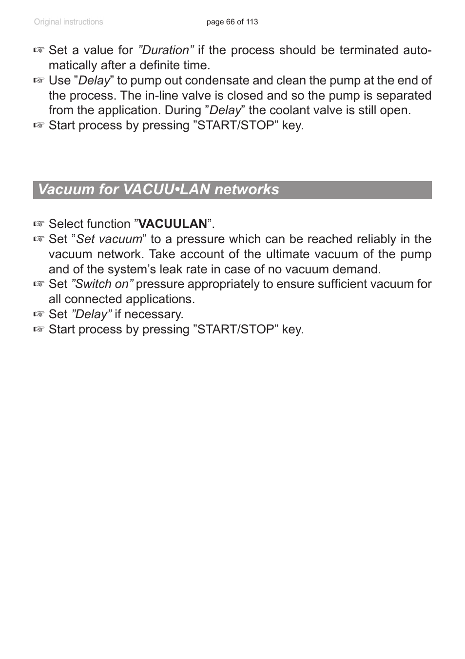 Vacuum for vacuu•lan networks | VACUUBRAND PC 620 NT plastic housing User Manual | Page 66 / 113