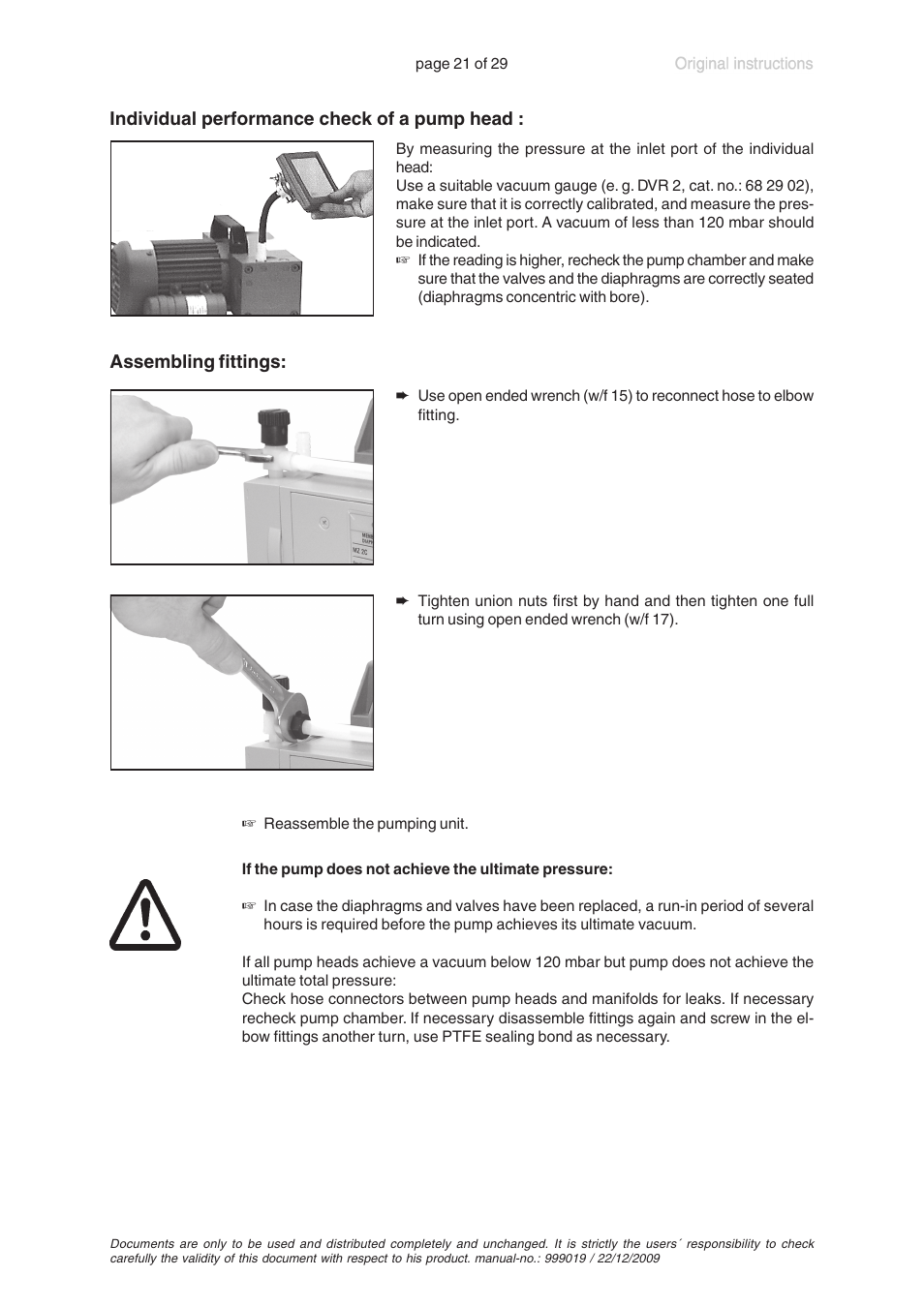 VACUUBRAND RP 35C VARIO User Manual | Page 21 / 29