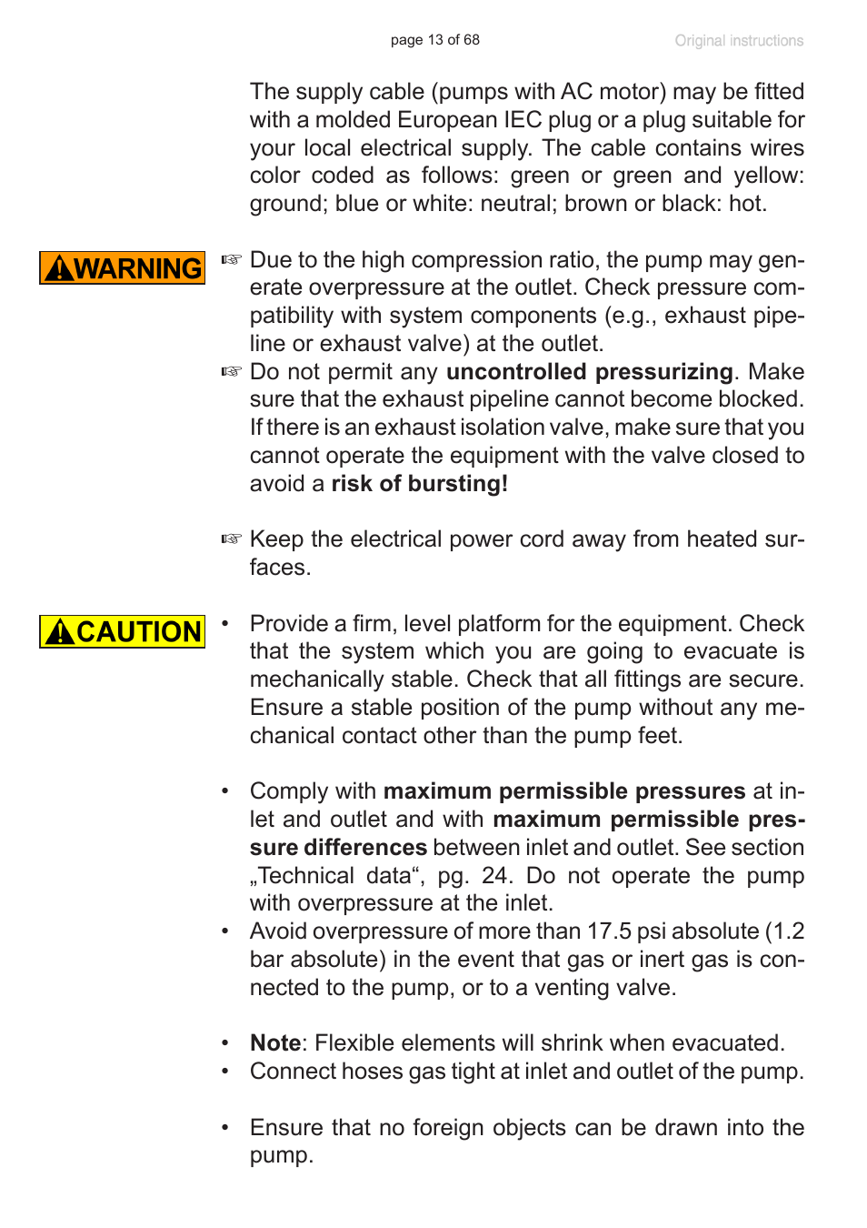 VACUUBRAND MD 1 VARIO-SP User Manual | Page 13 / 68