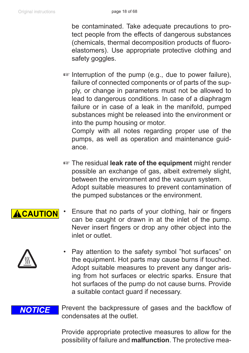Notice | VACUUBRAND MD 1 VARIO-SP User Manual | Page 18 / 68