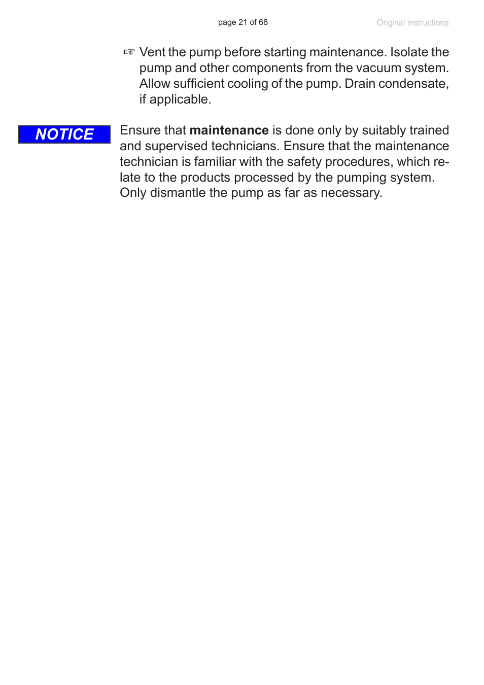 Notice | VACUUBRAND MD 1 VARIO-SP User Manual | Page 21 / 68