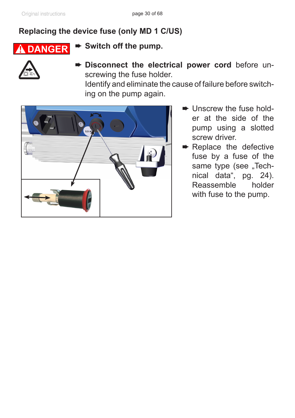 VACUUBRAND MD 1 VARIO-SP User Manual | Page 30 / 68