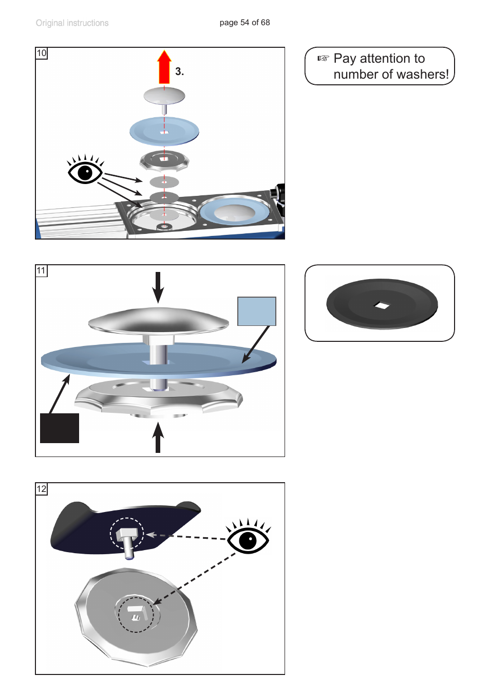 Pay attention to number of washers | VACUUBRAND MD 1 VARIO-SP User Manual | Page 54 / 68