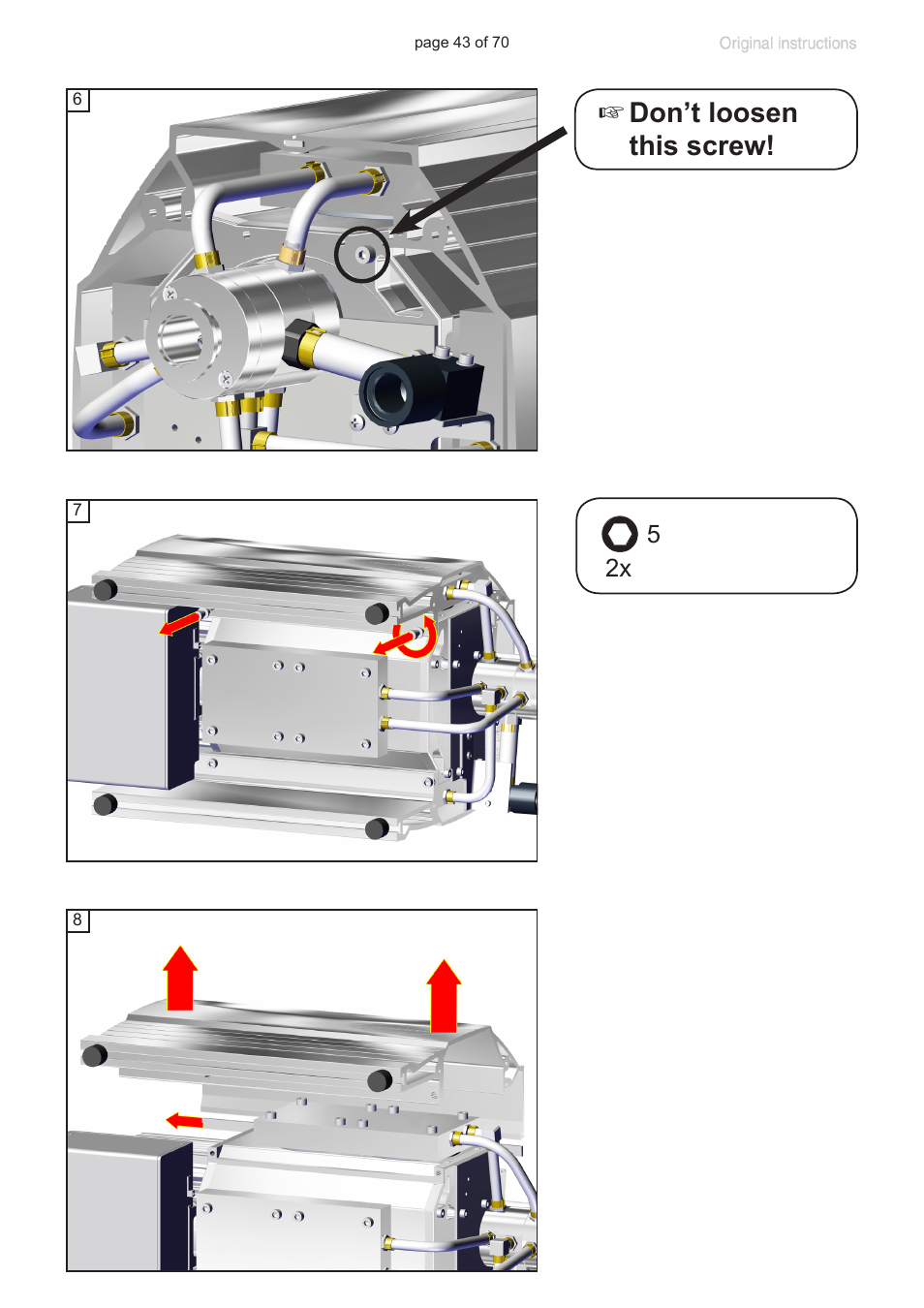 Don’t loosen this screw | VACUUBRAND MV 10 NT User Manual | Page 43 / 70