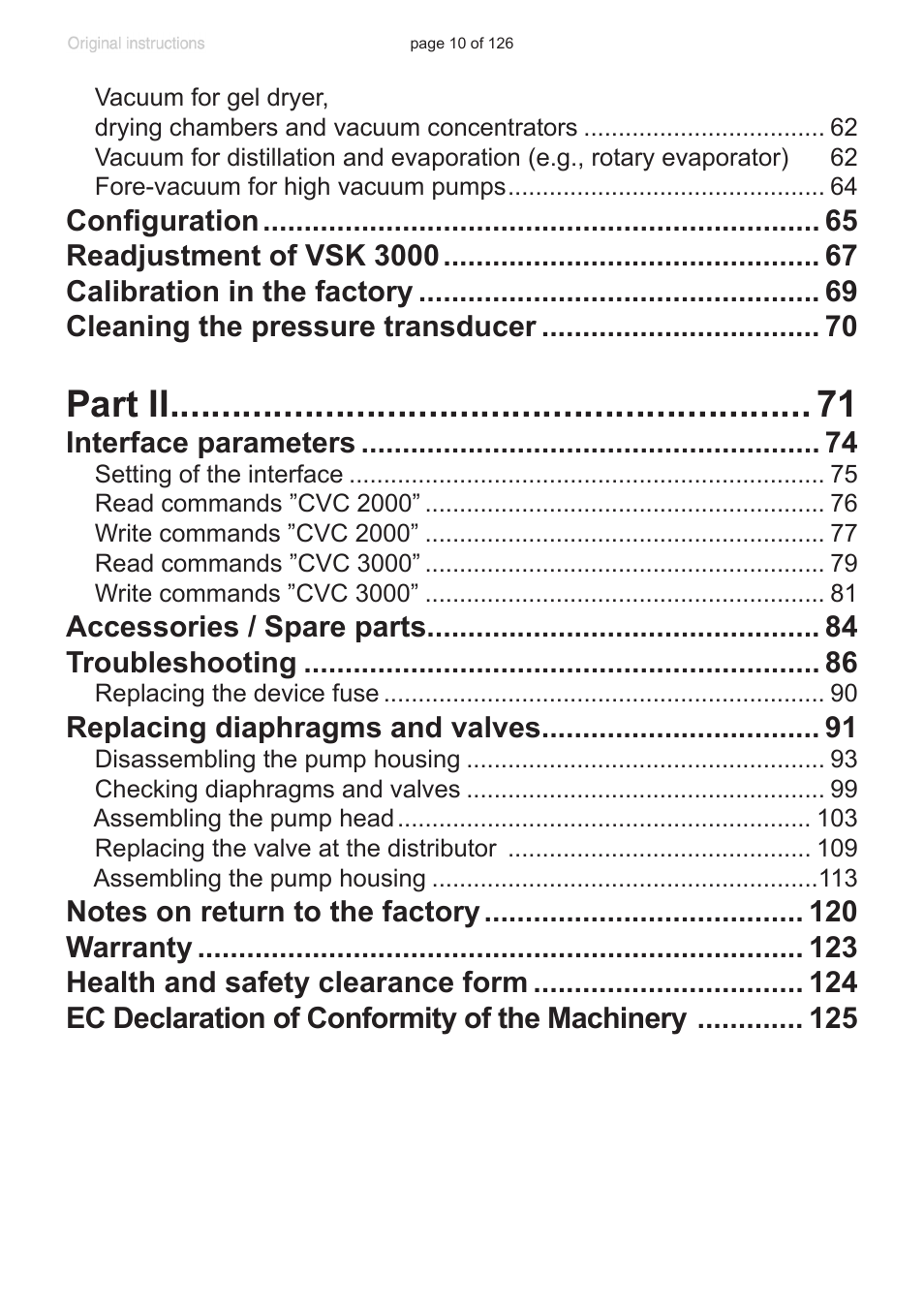 Part ii | VACUUBRAND MV 10 NT VARIO User Manual | Page 10 / 126