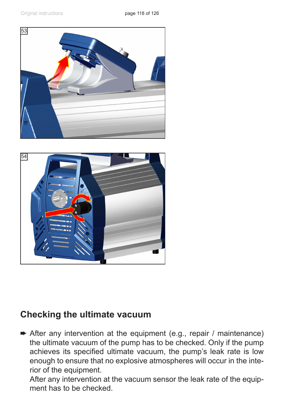Checking the ultimate vacuum | VACUUBRAND MV 10 NT VARIO User Manual | Page 118 / 126