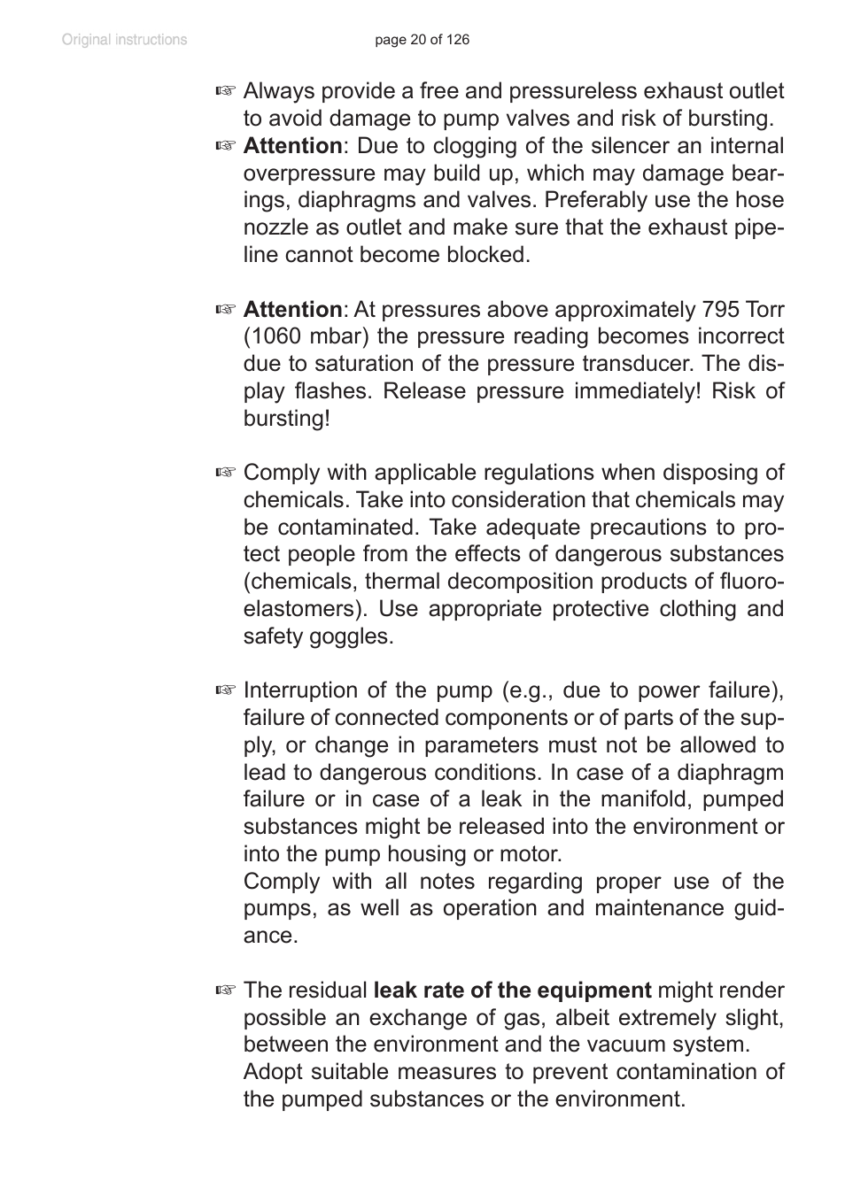 VACUUBRAND MV 10 NT VARIO User Manual | Page 20 / 126