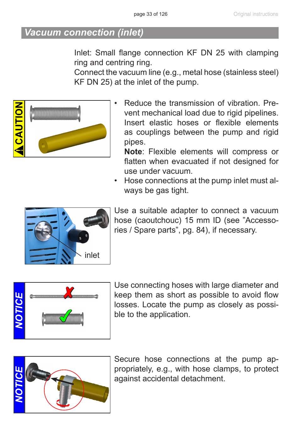 Vacuum connection (inlet) | VACUUBRAND MV 10 NT VARIO User Manual | Page 33 / 126