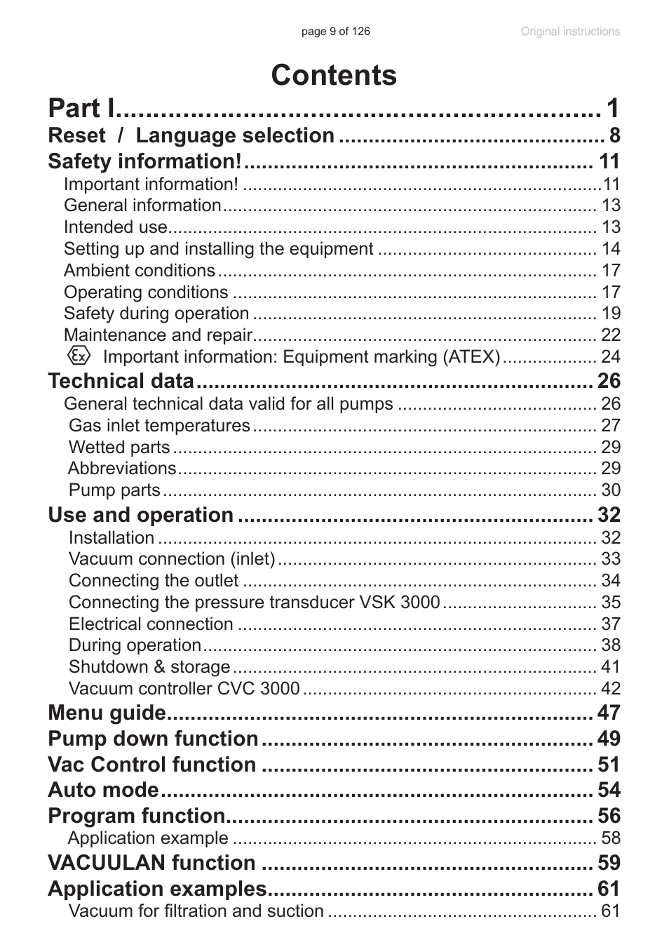 VACUUBRAND MV 10 NT VARIO User Manual | Page 9 / 126