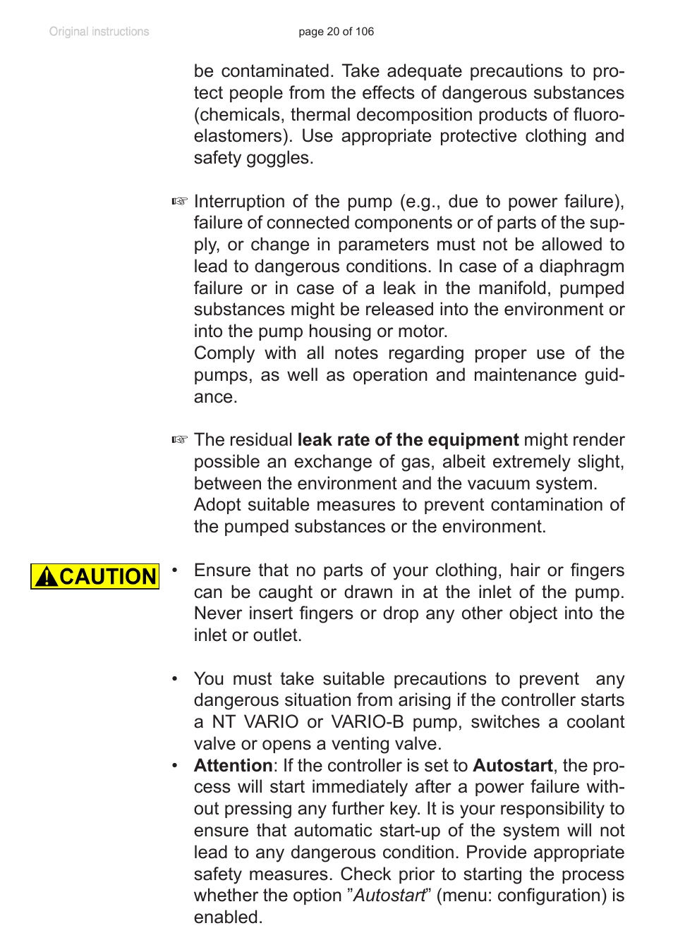 VACUUBRAND MV 2 NT VARIO User Manual | Page 20 / 106