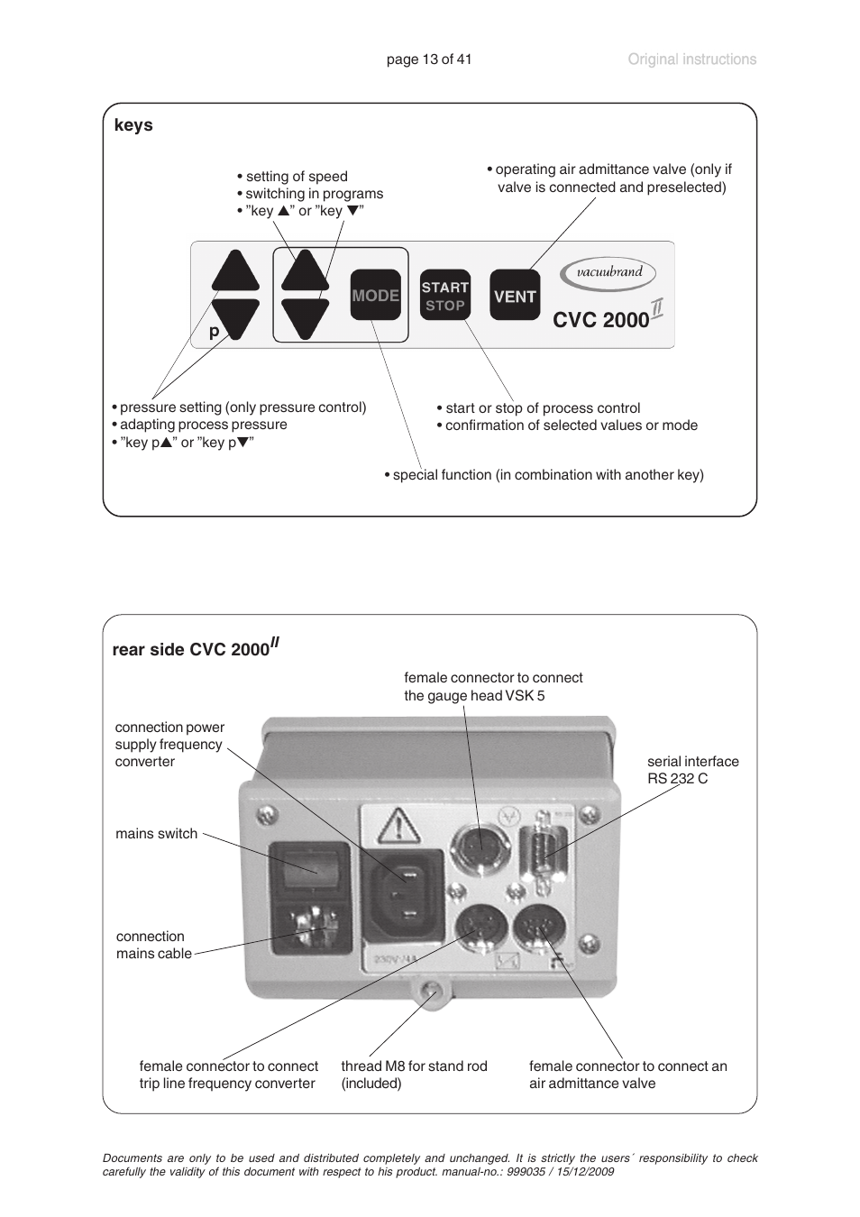 VACUUBRAND MV 2 VARIO User Manual | Page 13 / 41