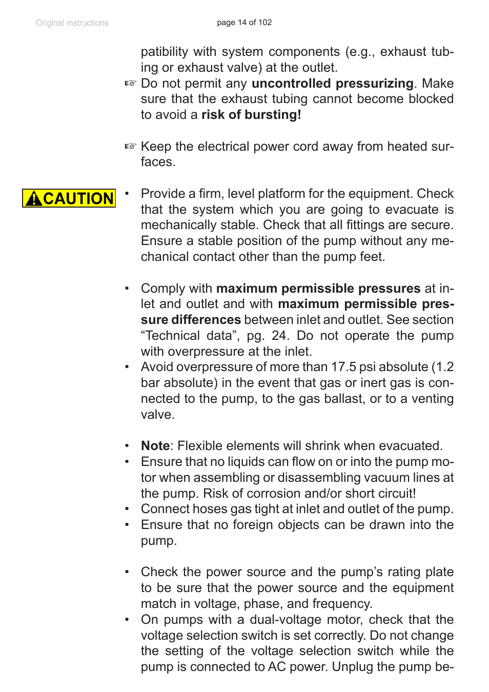 VACUUBRAND MZ 1C User Manual | Page 14 / 102