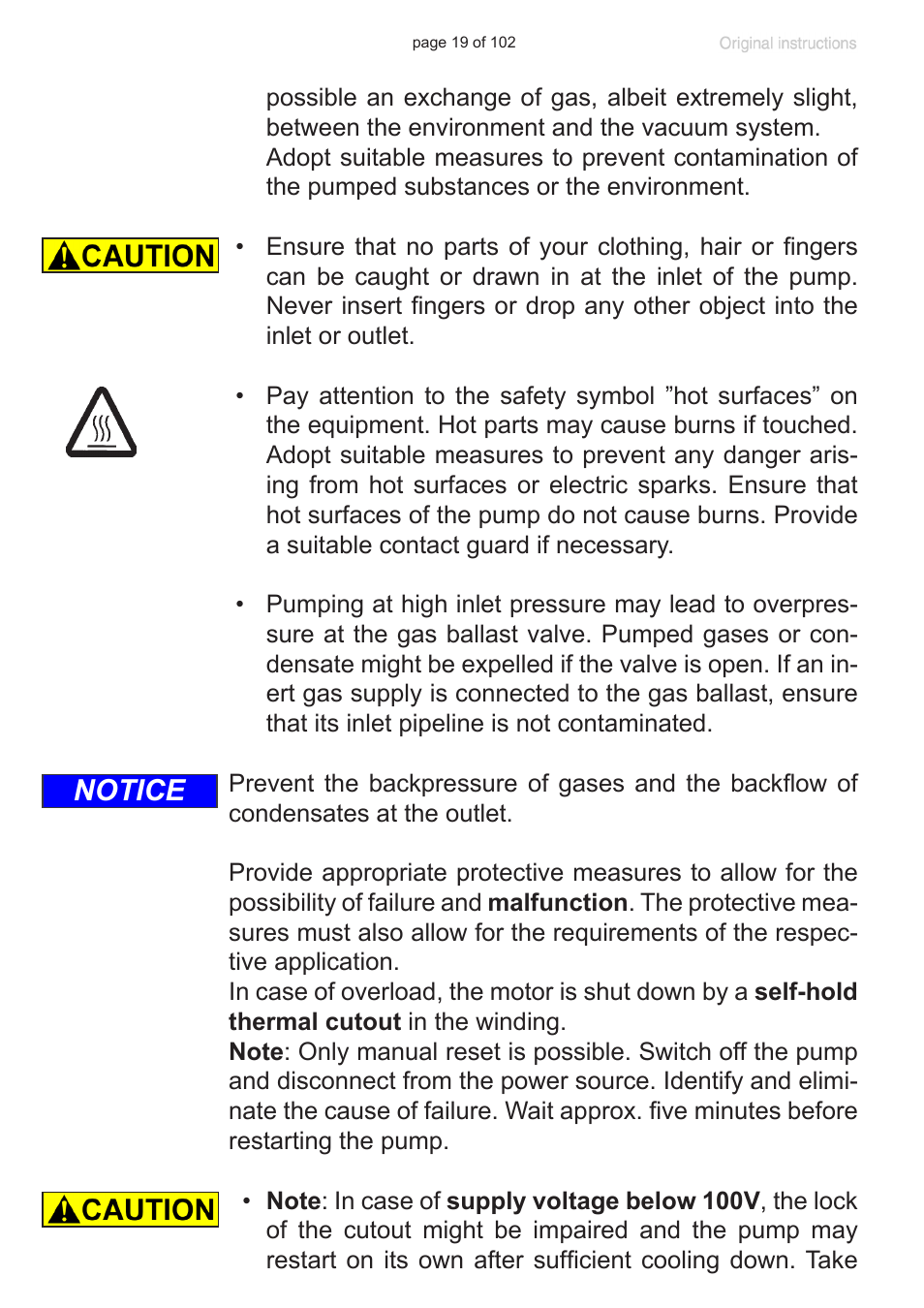 Notice | VACUUBRAND MZ 1C User Manual | Page 19 / 102