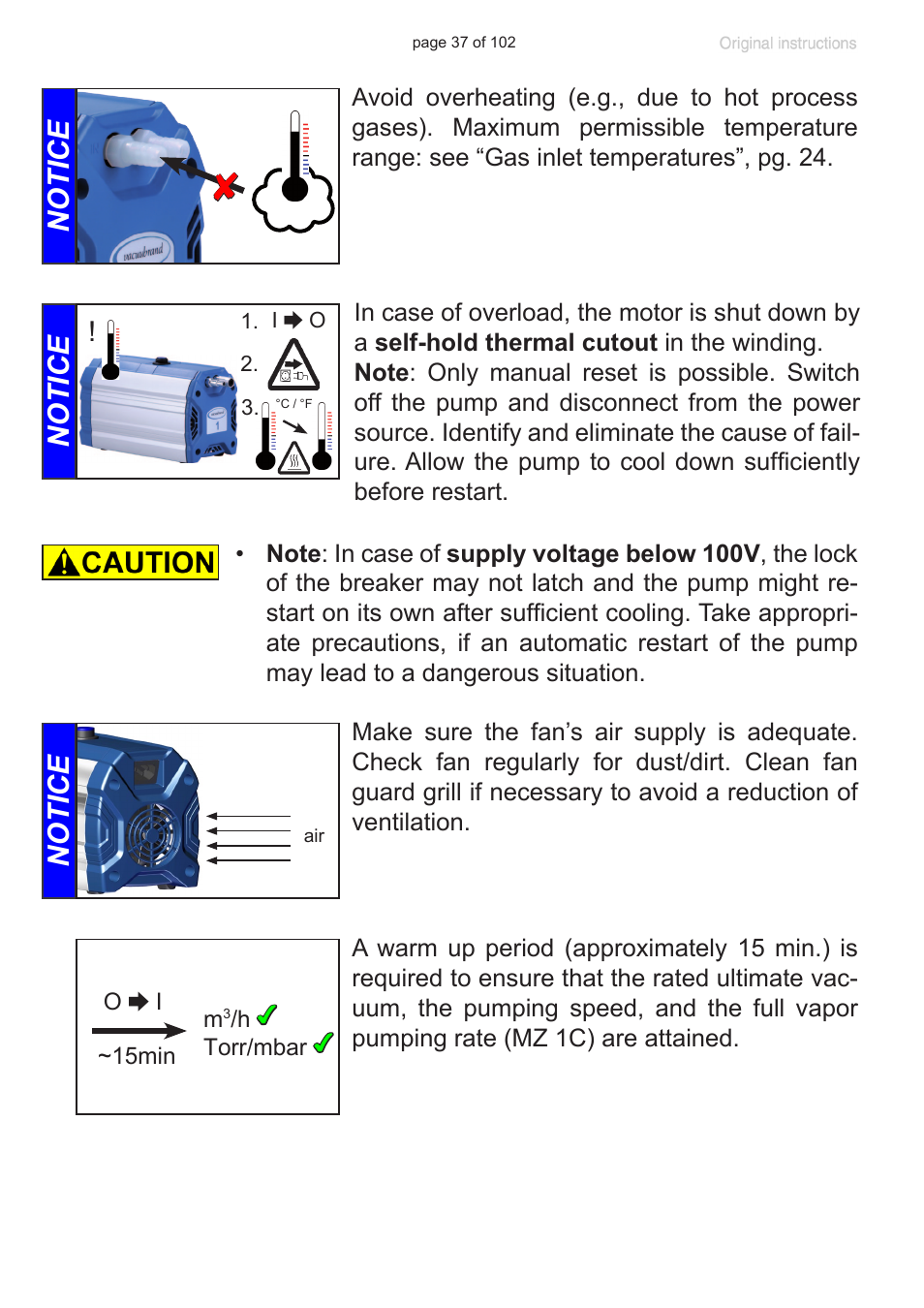 Notice | VACUUBRAND MZ 1C User Manual | Page 37 / 102