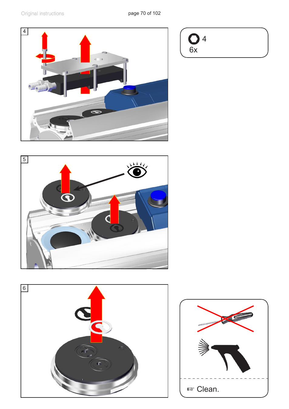 46x + clean | VACUUBRAND MZ 1C User Manual | Page 70 / 102