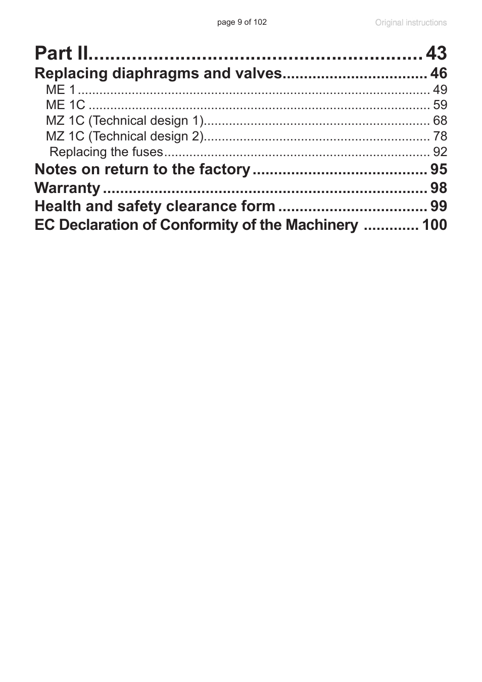 Part ii | VACUUBRAND MZ 1C User Manual | Page 9 / 102
