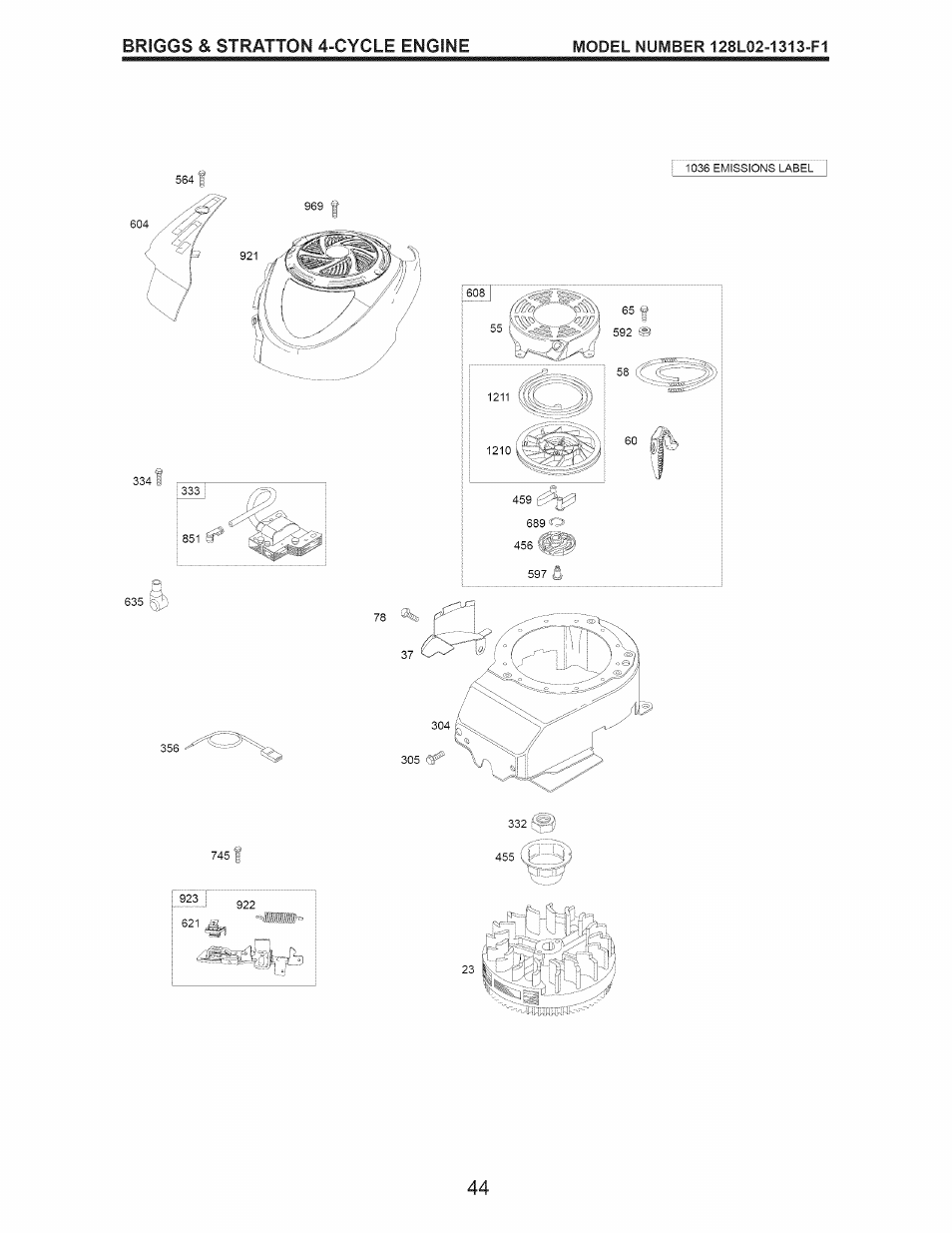 Briggs & stratton 4-cycle engine | Craftsman 917.374941 User Manual | Page 44 / 48