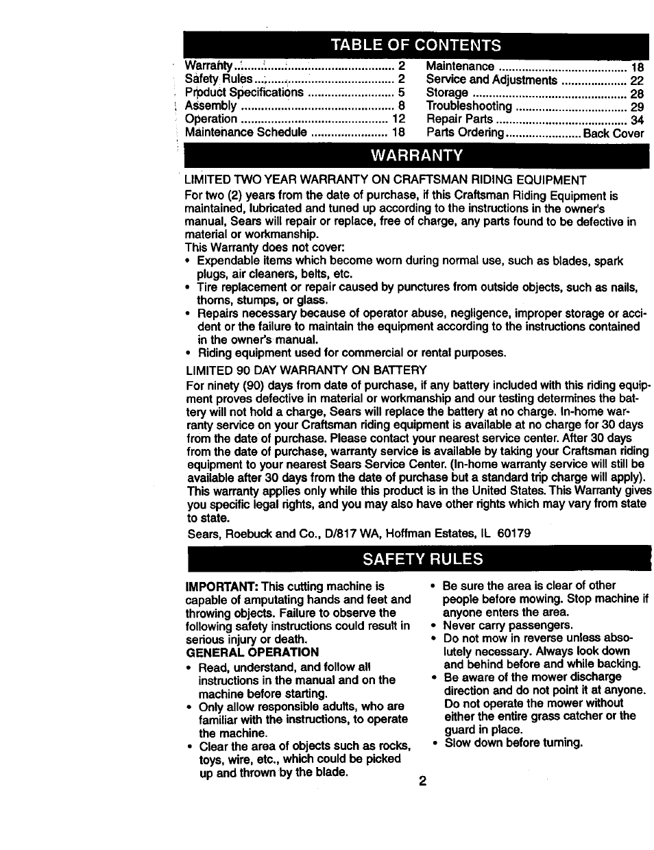 Craftsman 917.270814 User Manual | Page 2 / 60