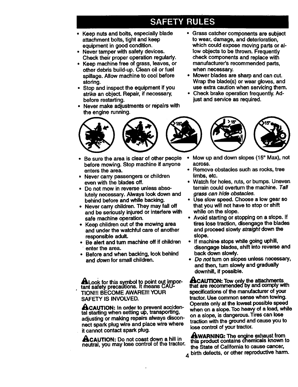 Safety rules | Craftsman 917.270814 User Manual | Page 4 / 60