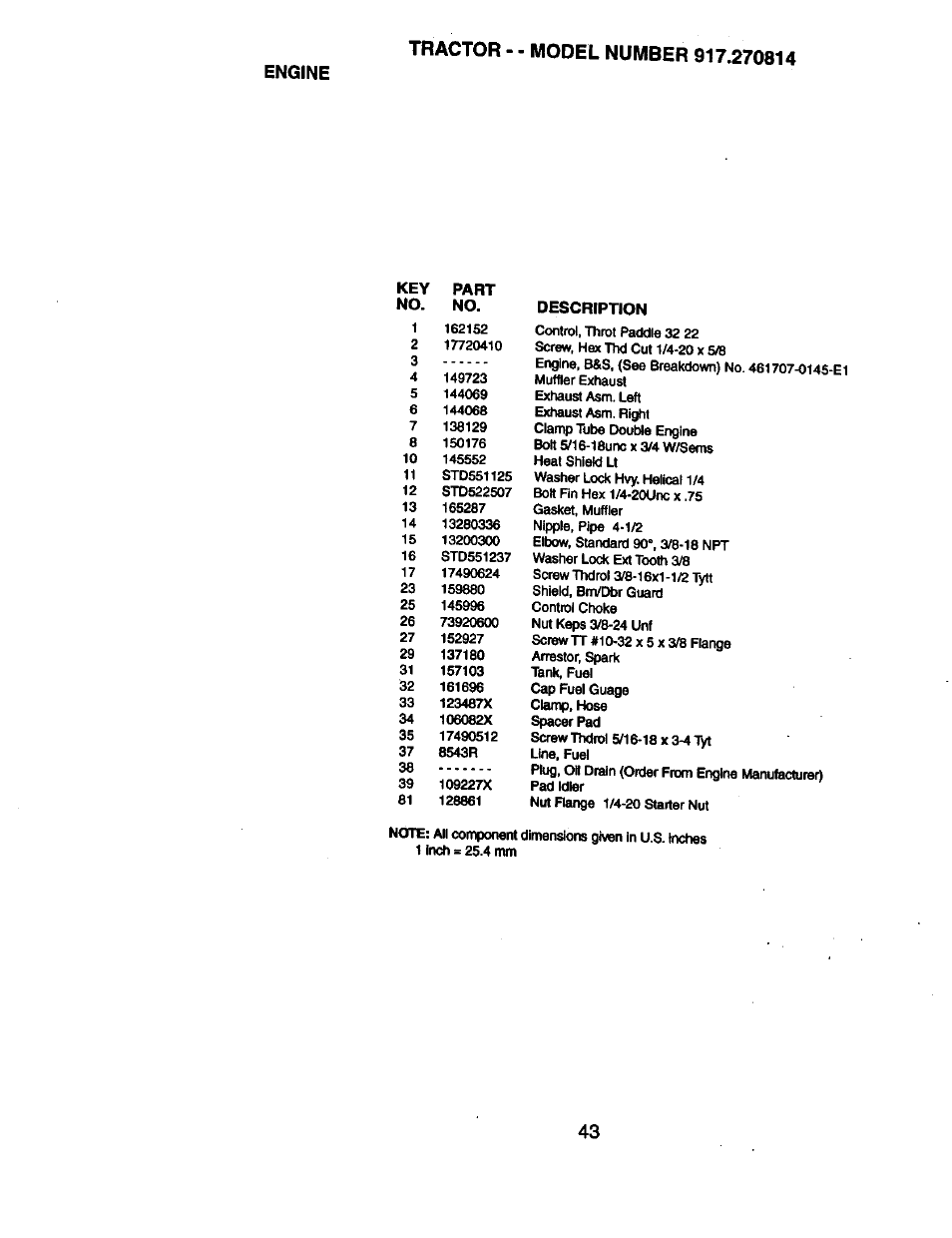 Engine | Craftsman 917.270814 User Manual | Page 43 / 60