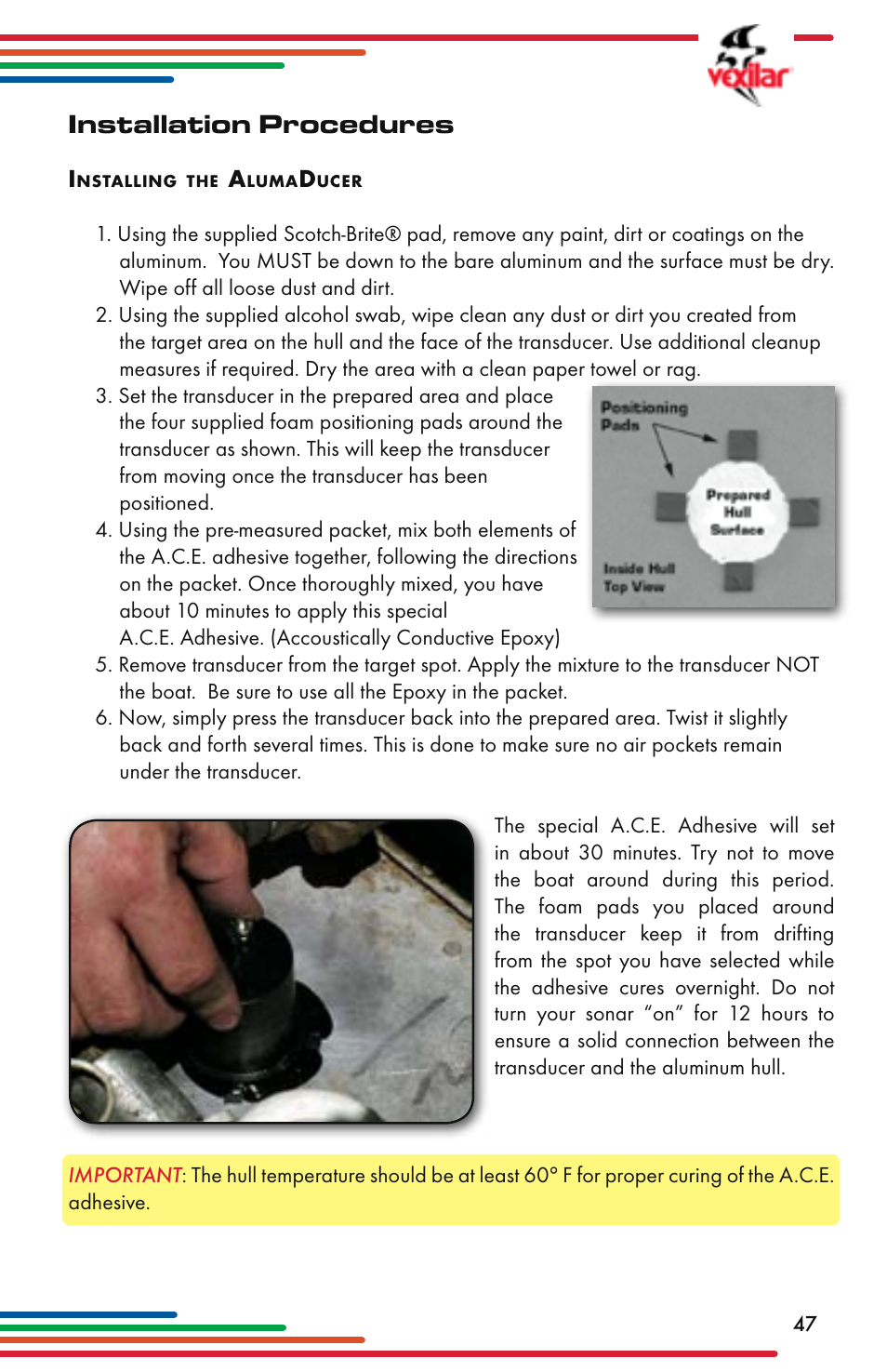 Installation procedures | Vexilar Flasher Family 2013 User Manual | Page 47 / 64