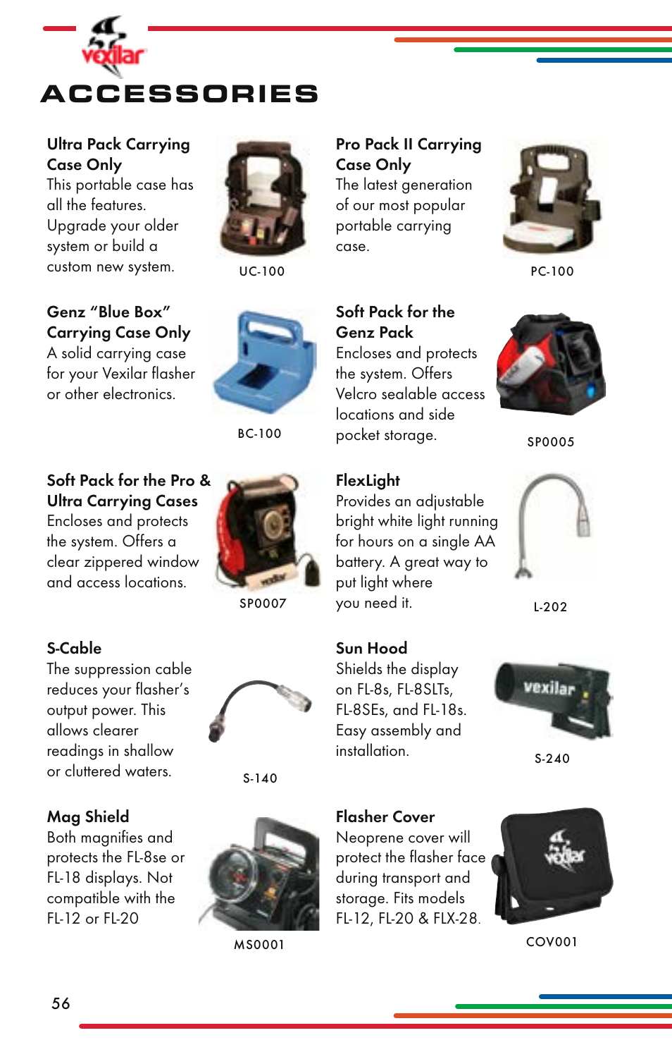 Accessories | Vexilar Flasher Family 2013 User Manual | Page 56 / 64