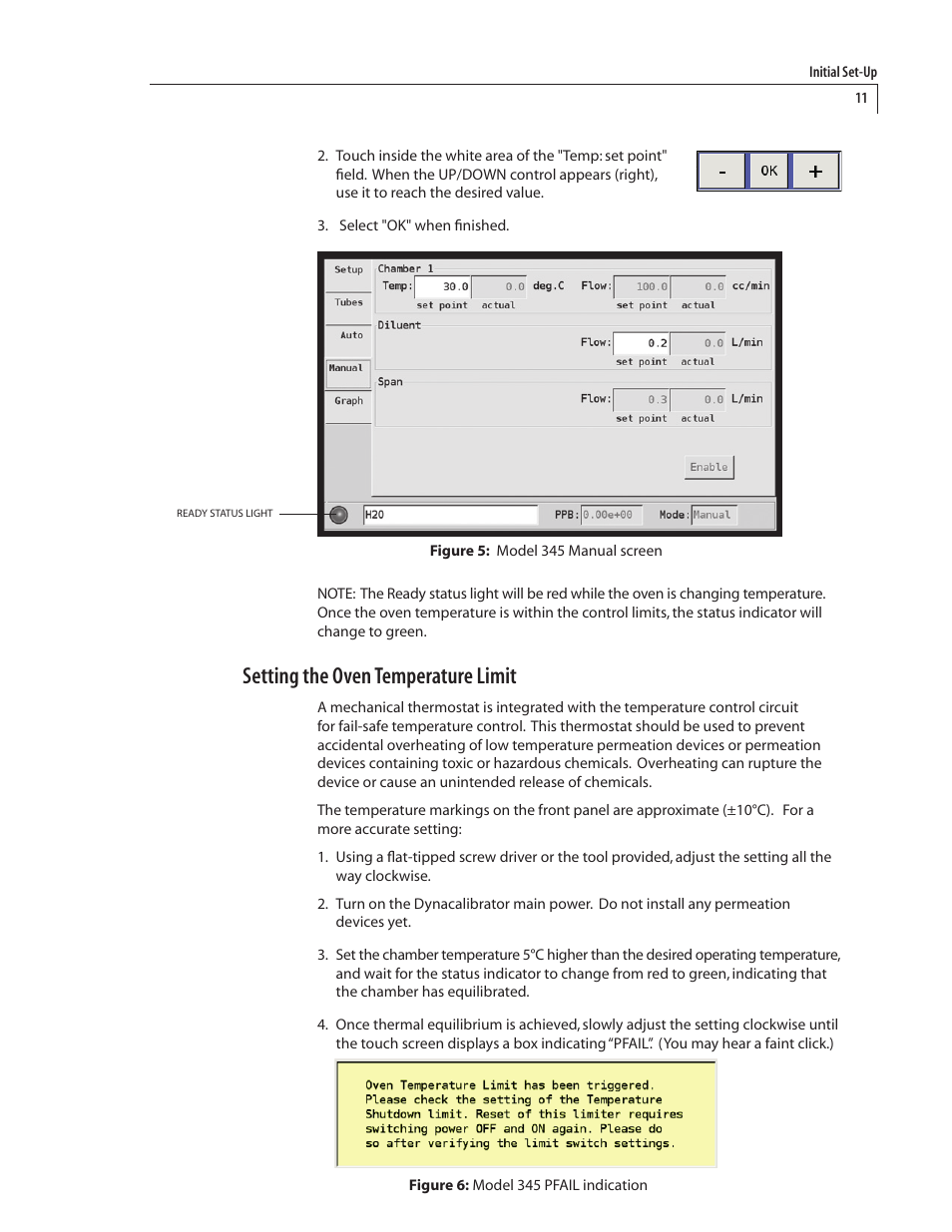 Setting the oven temperature limit | VICI Dynacalibrator 345 User Manual | Page 15 / 31