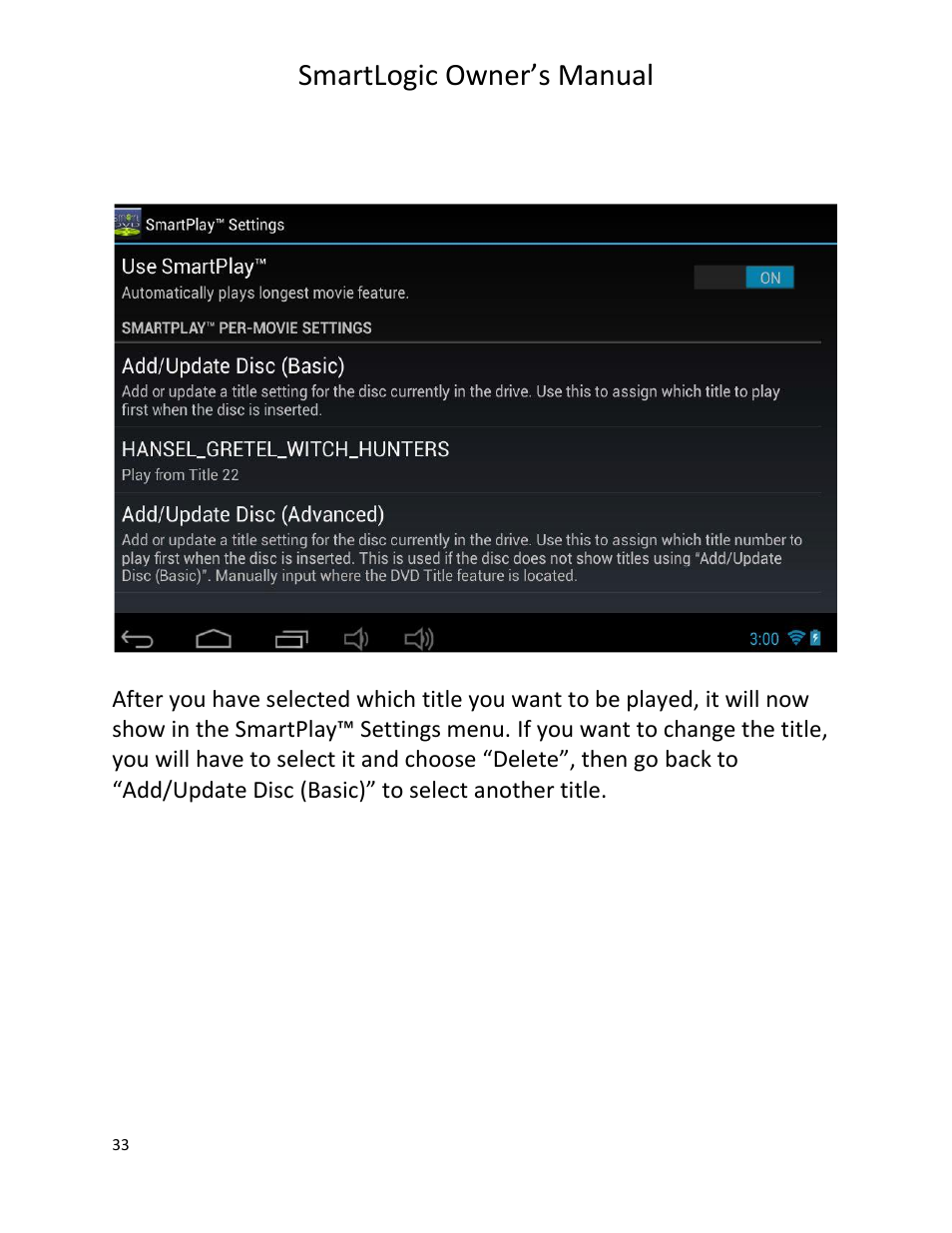 Smartlogic owner’s manual | Vizualogic SmartLogic User Manual | Page 33 / 48