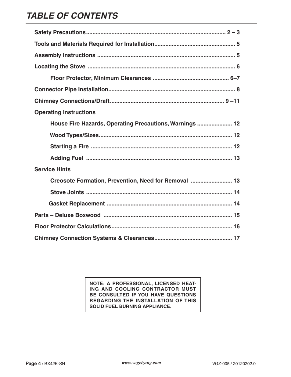 Vogelzang BX42E User Manual | Page 4 / 18