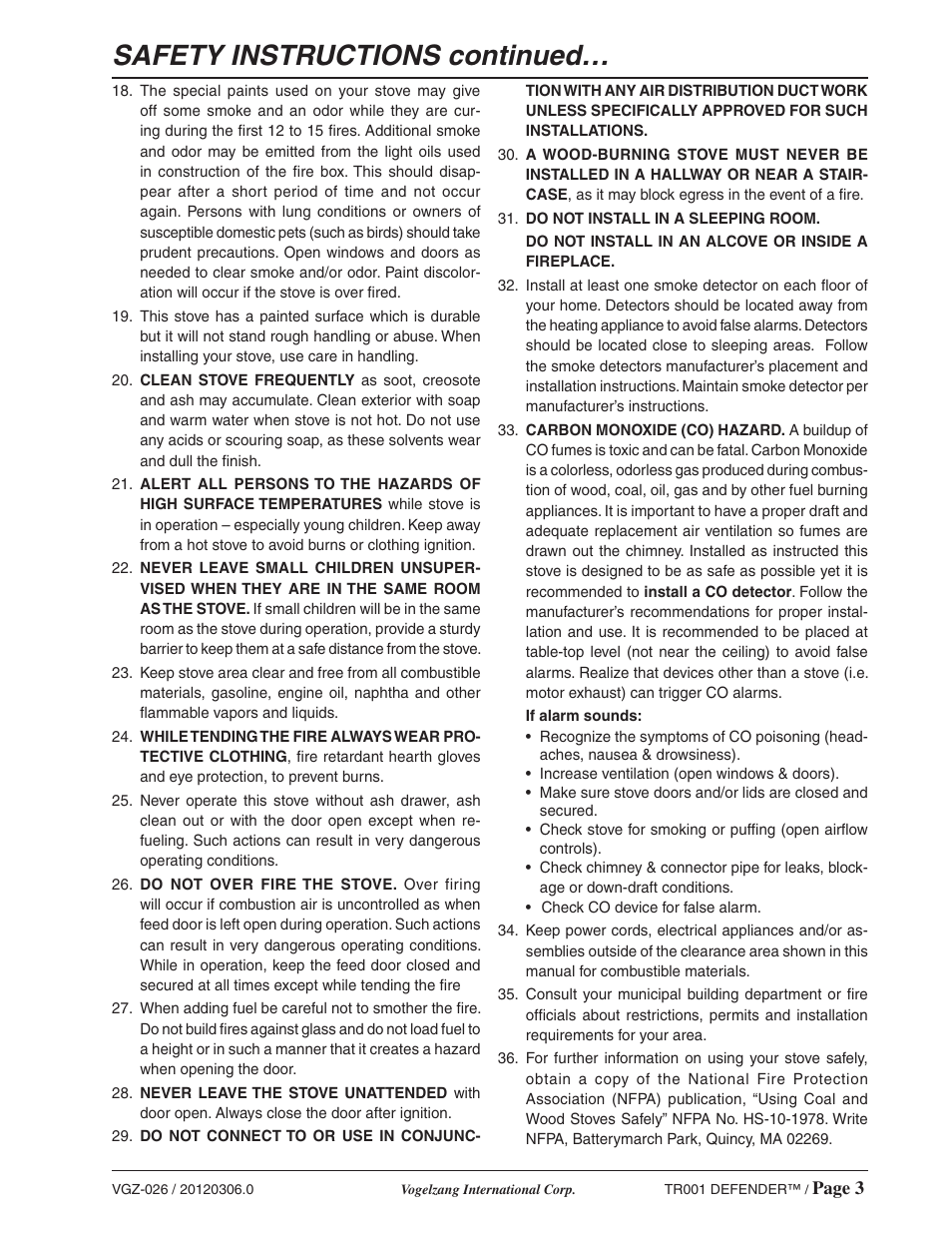 Safety instructions continued | Vogelzang TR001 User Manual | Page 3 / 20
