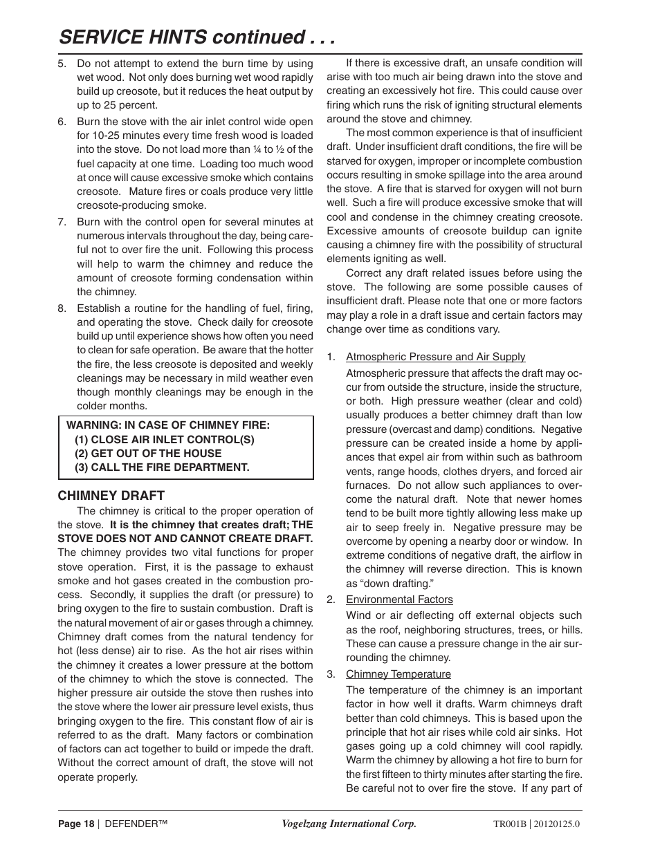 Service hints continued | Vogelzang TR001B User Manual | Page 18 / 24