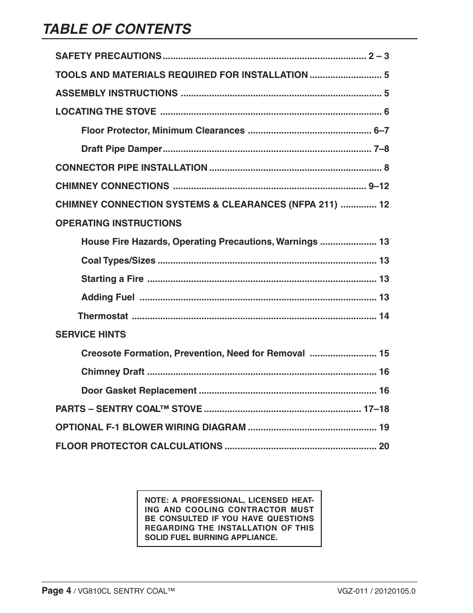 Vogelzang VG810CL User Manual | Page 4 / 22