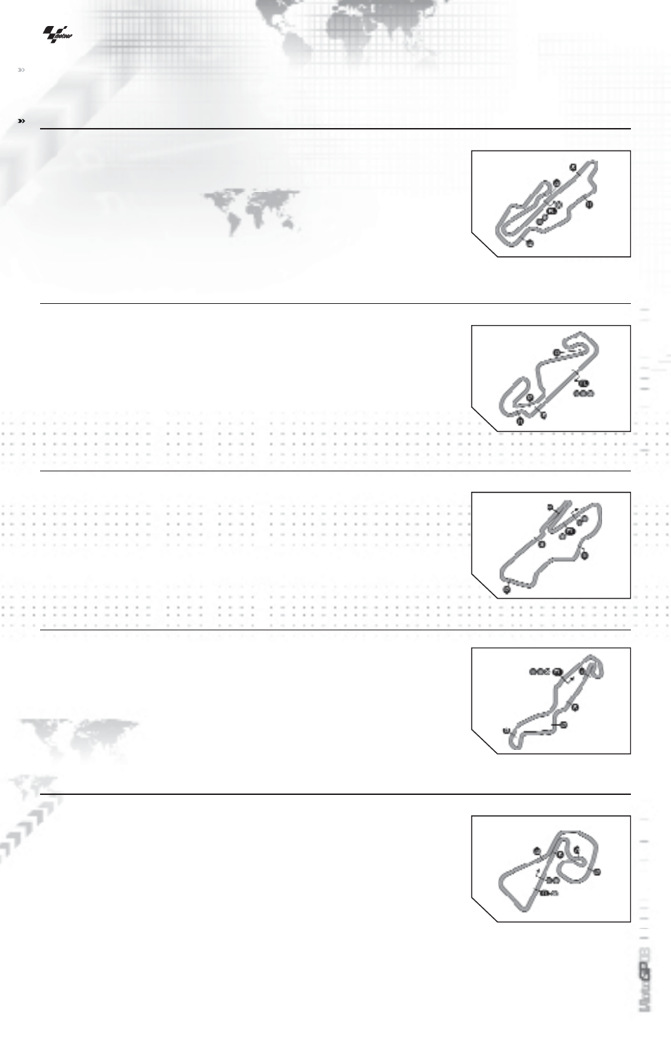 The tracks | Microsoft Xbox360 MotoGP08 User Manual | Page 18 / 28