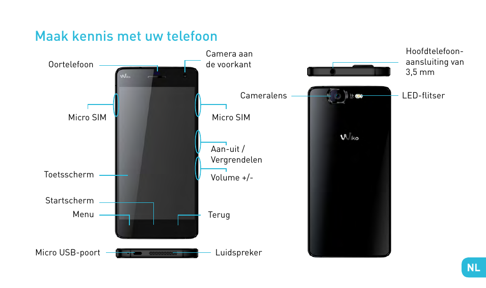 Maak kennis met uw telefoon | Wiko HIGHWAY User Manual | Page 151 / 194