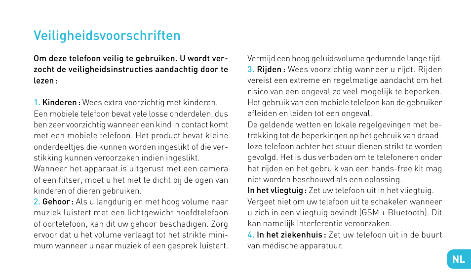 Veiligheidsvoorschriften | Wiko HIGHWAY User Manual | Page 161 / 194