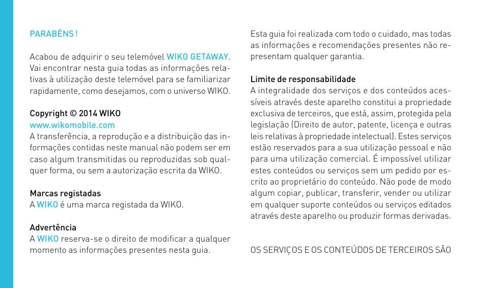 Wiko GETAWAY User Manual | Page 100 / 194