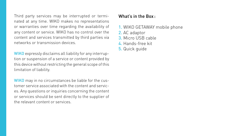 Wiko GETAWAY User Manual | Page 30 / 194