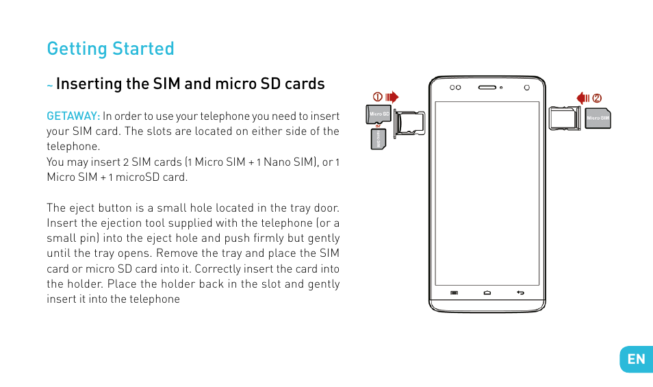 Getting started | Wiko GETAWAY User Manual | Page 33 / 194