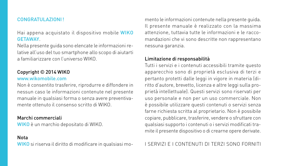 Wiko GETAWAY User Manual | Page 52 / 194