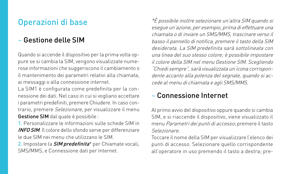 Operazioni di base | Wiko GETAWAY User Manual | Page 60 / 194