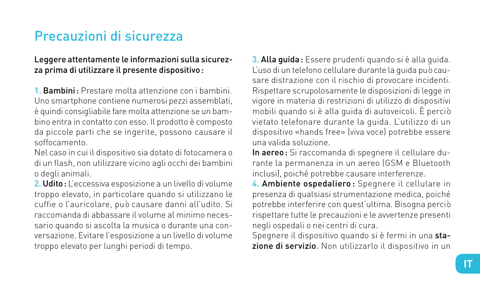 Precauzioni di sicurezza | Wiko GETAWAY User Manual | Page 65 / 194