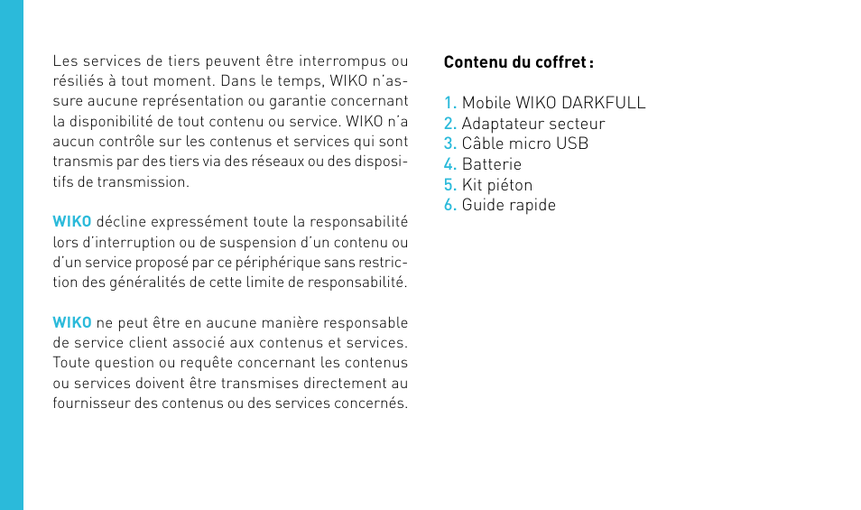 Wiko DARKFULL User Manual | Page 6 / 194