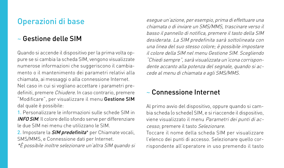 Operazioni di base | Wiko DARKFULL User Manual | Page 60 / 194