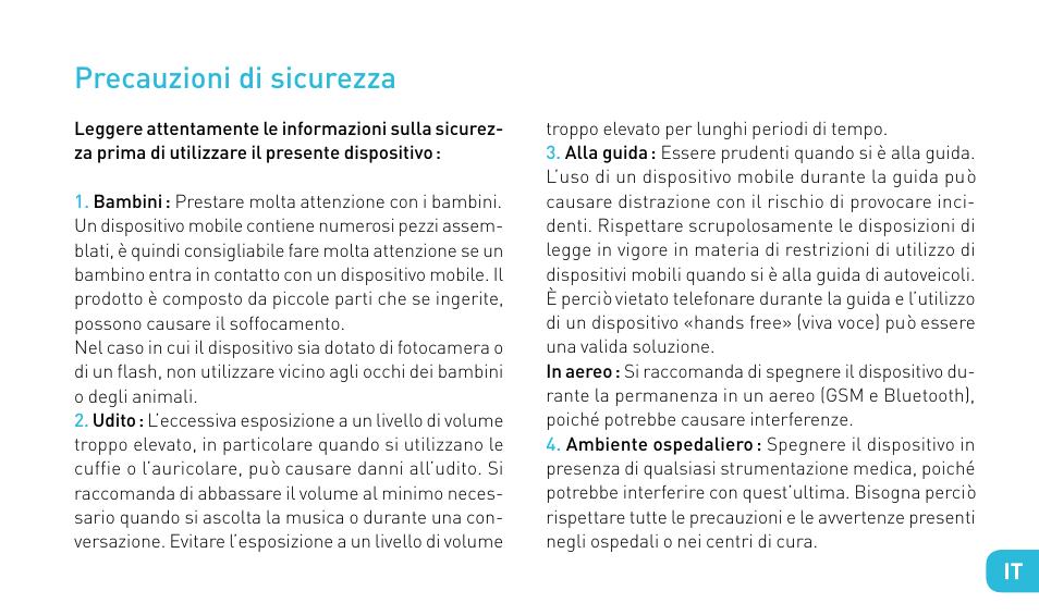 Precauzioni di sicurezza | Wiko DARKFULL User Manual | Page 65 / 194