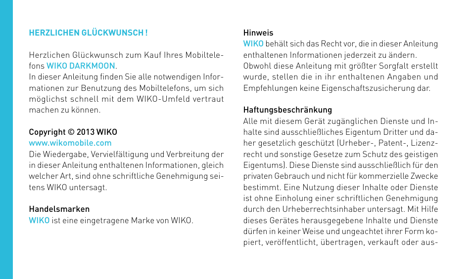 Wiko DARKMOON User Manual | Page 124 / 194